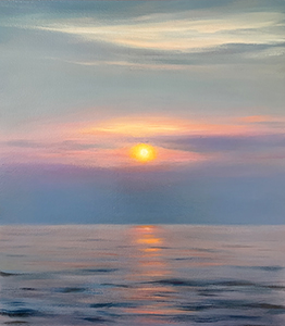Image of the painting Sunset Over Open Water by Adam Straus.